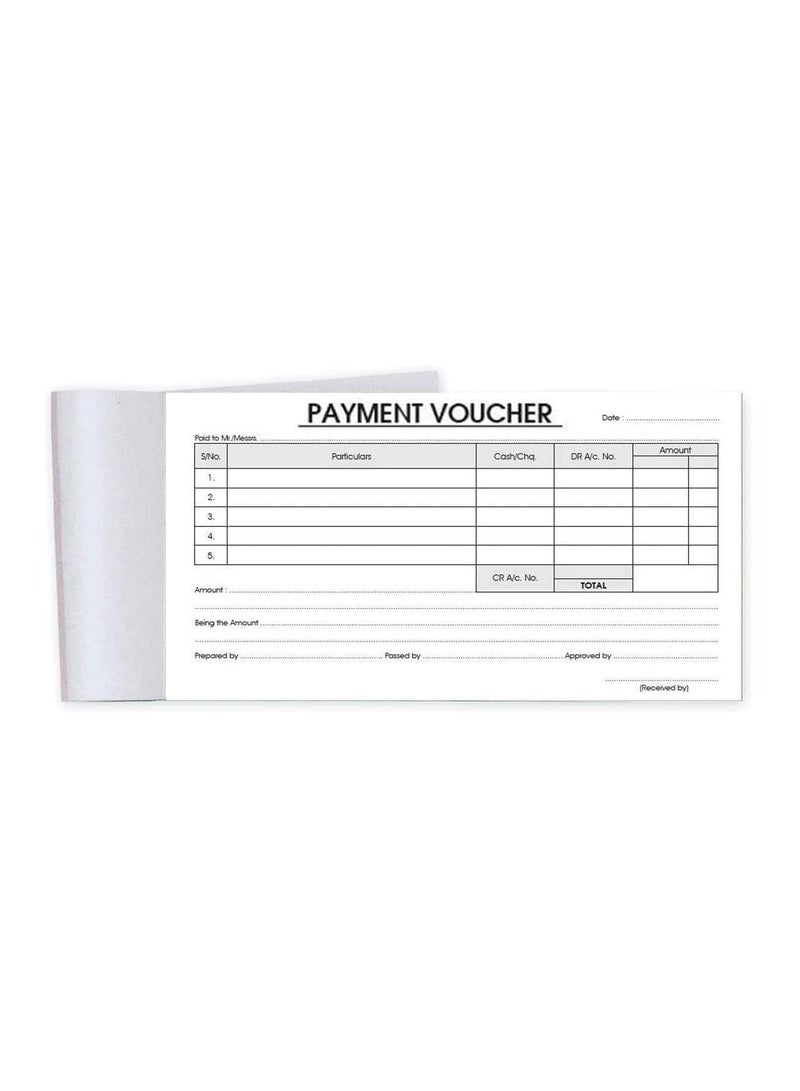 Terabyte Pack of 10  Payment Voucher Book | 50 Receipt sheets per Book | for Shops, Small Business, Home, Offices Supplies | (A5) - Image 1